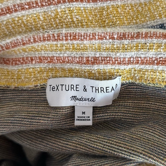 Madewell Texture & Thread Tie-Front Boho Tank Top in Smithfield Stripe Sz M - Picture 9 of 11